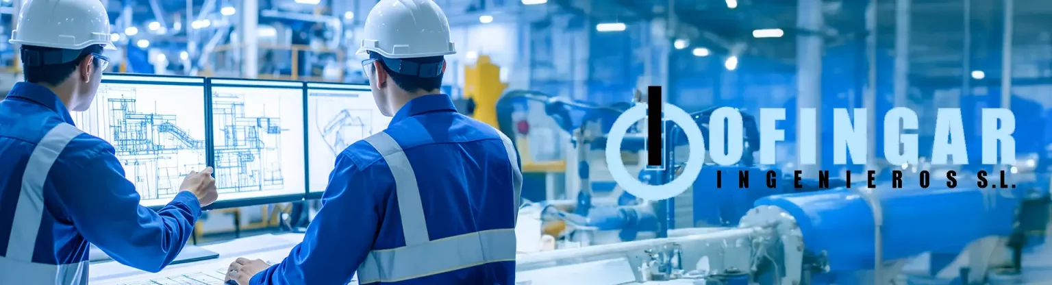 Banner OFINGAR en planta de ingeniería